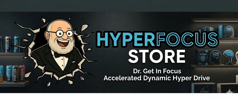 Hyperfocus Store banner with a character and product display.